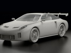 AI retopology in Blender: clean quad topology on a car model
