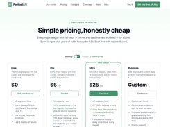 Transparent Free, Pro, and Ultra pricing from $0 to $25 per month