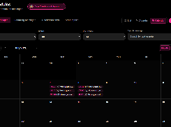 9bot Schedules page in calendar view, showing filters, July 2026, and scheduled message entries on selected dates.