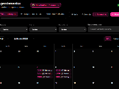 Portuguese-language 9bot scheduling page in calendar view, with filters and message entries in July 2026.