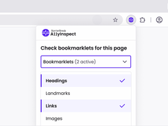 Wide Range of Bookmarklets feature in A11yInspect