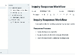 Organize team knowledge in Workspaces and edit structured articles (English demo).