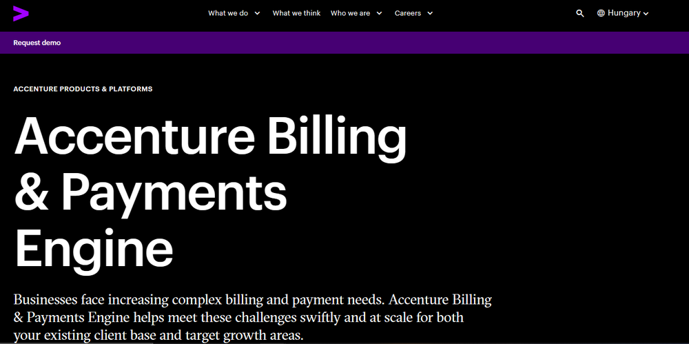 Accenture Billing & Payments Engine Screenshot 1