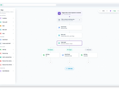 Build welcome, birthday and win-back flows on a visual canvas with trigger, send, wait and branch steps. Each contact takes a different path based on what they actually do.