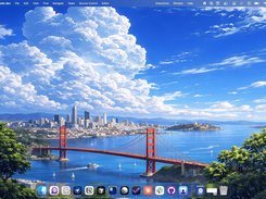 macOS desktop showing Agentastic.dev in the menu bar and an application dock containing a ghost-icon app.