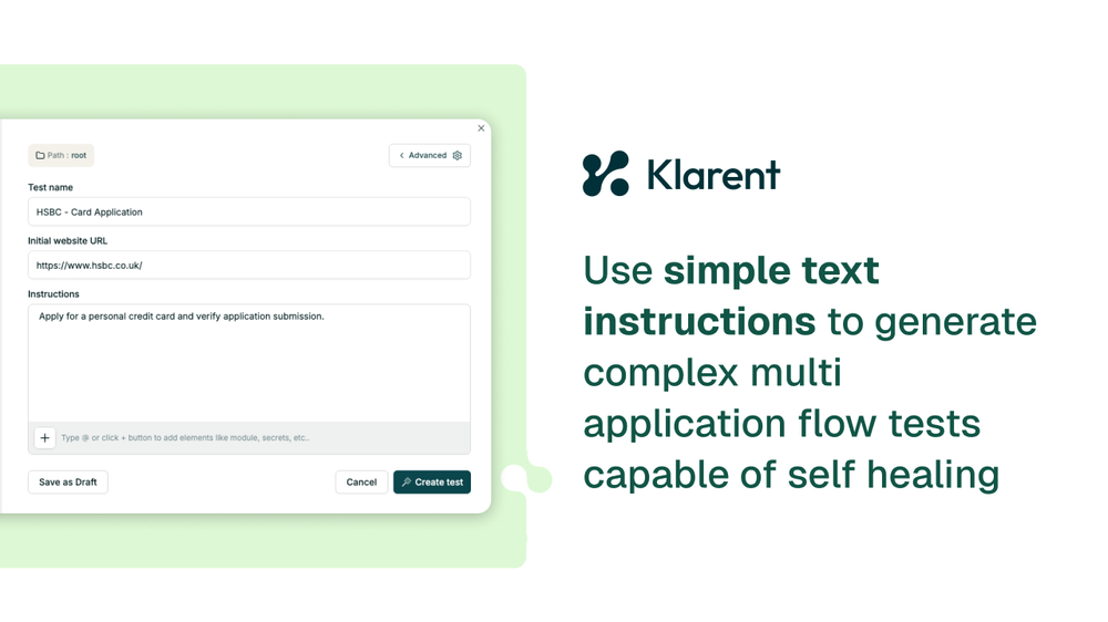 Simple language test generation with no manual maintenance