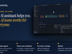 Agents and teams built once and shared with colleagues on the Pro and Business plans, each with a role.