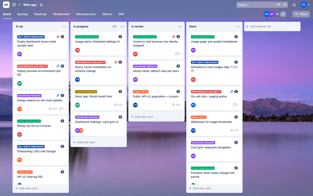 Kanban board