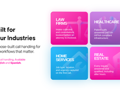 AI Answering supports law firms, healthcare practices, home services, and real estate with industry-specific intake, scheduling, and call handling workflows.