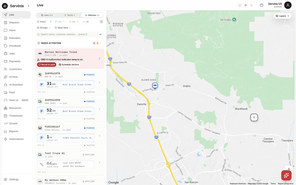 Live map