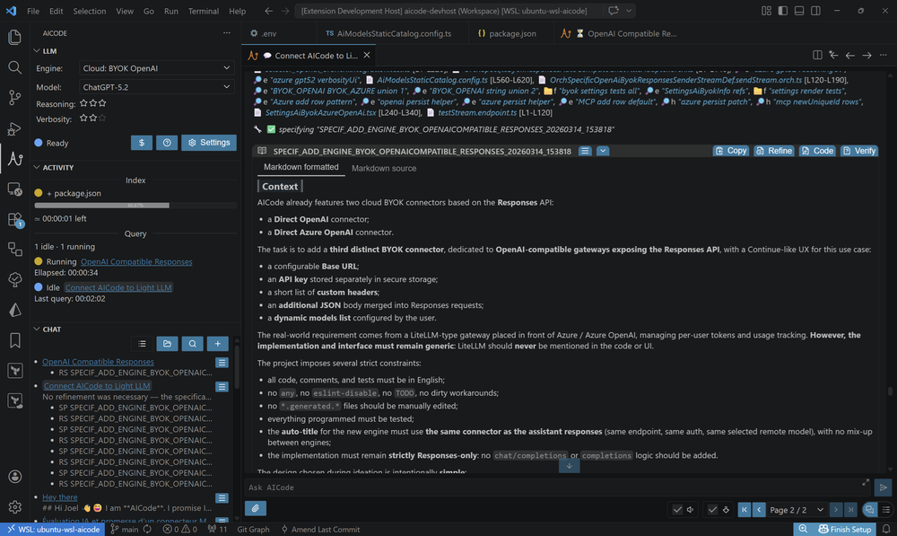 AICode interface