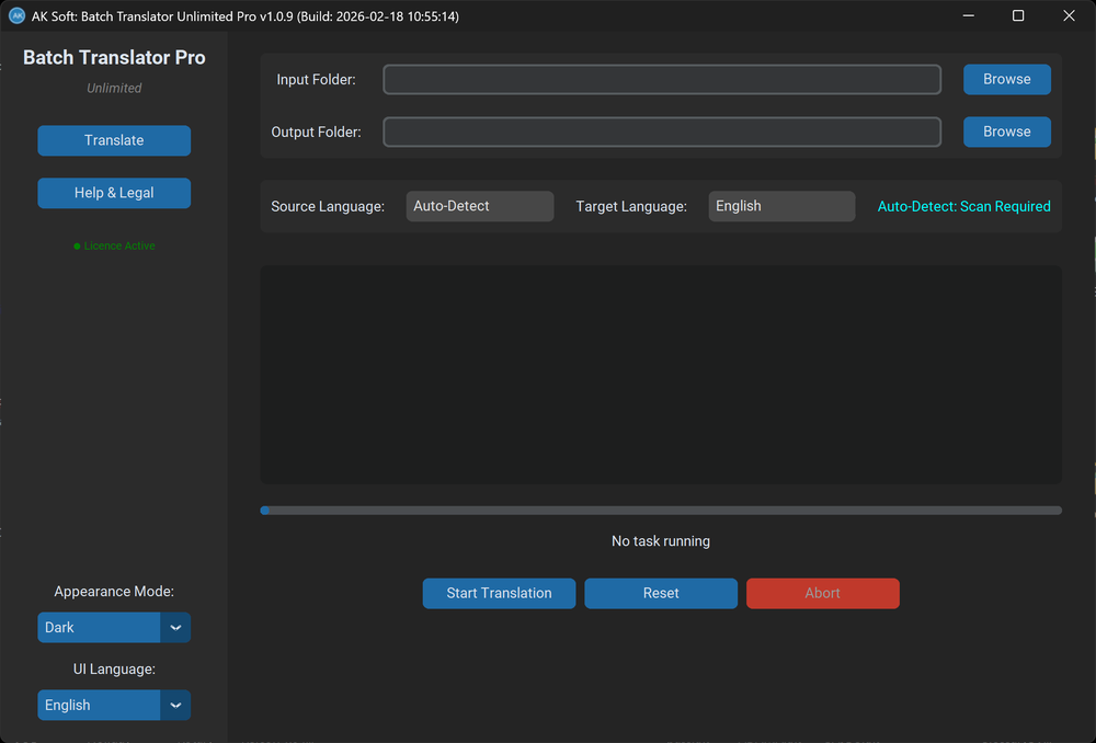 batch translator screenshot dark theme