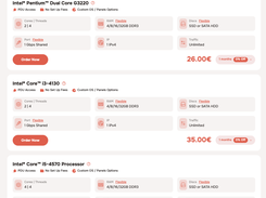 Over 20 Dedicated Servers Configurations