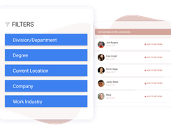 Filter Based Alumni Directory