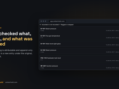 The record: who checked what, when, and what was flagged (fictional demonstration plant)