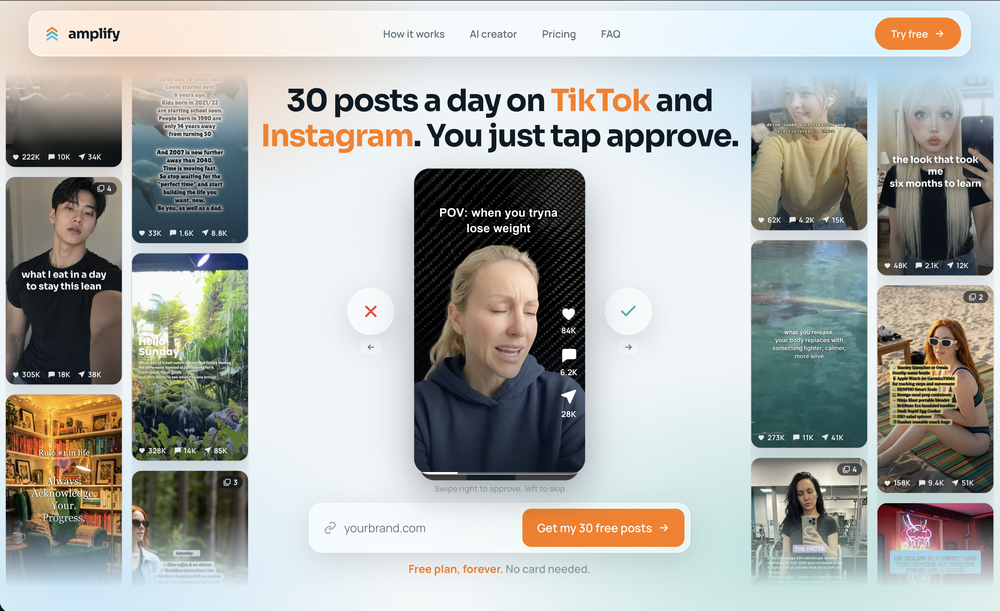 Swipe to find content you like!