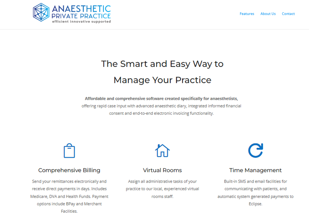 Anaesthetic Private Practice Screenshot 1