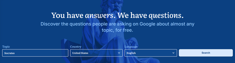 Answer Socrates free keyword research tool