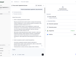 AnyLawyer legal-document topic view showing an AI-generated summary and linked document sources.