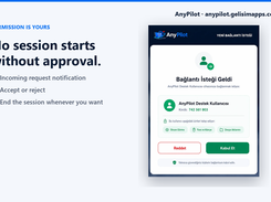 No session starts without approval: the other side accepts or rejects each incoming request