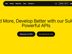 APIFreaks homepage, showing the entry point to 60+ production-ready REST APIs with free-tier signup.