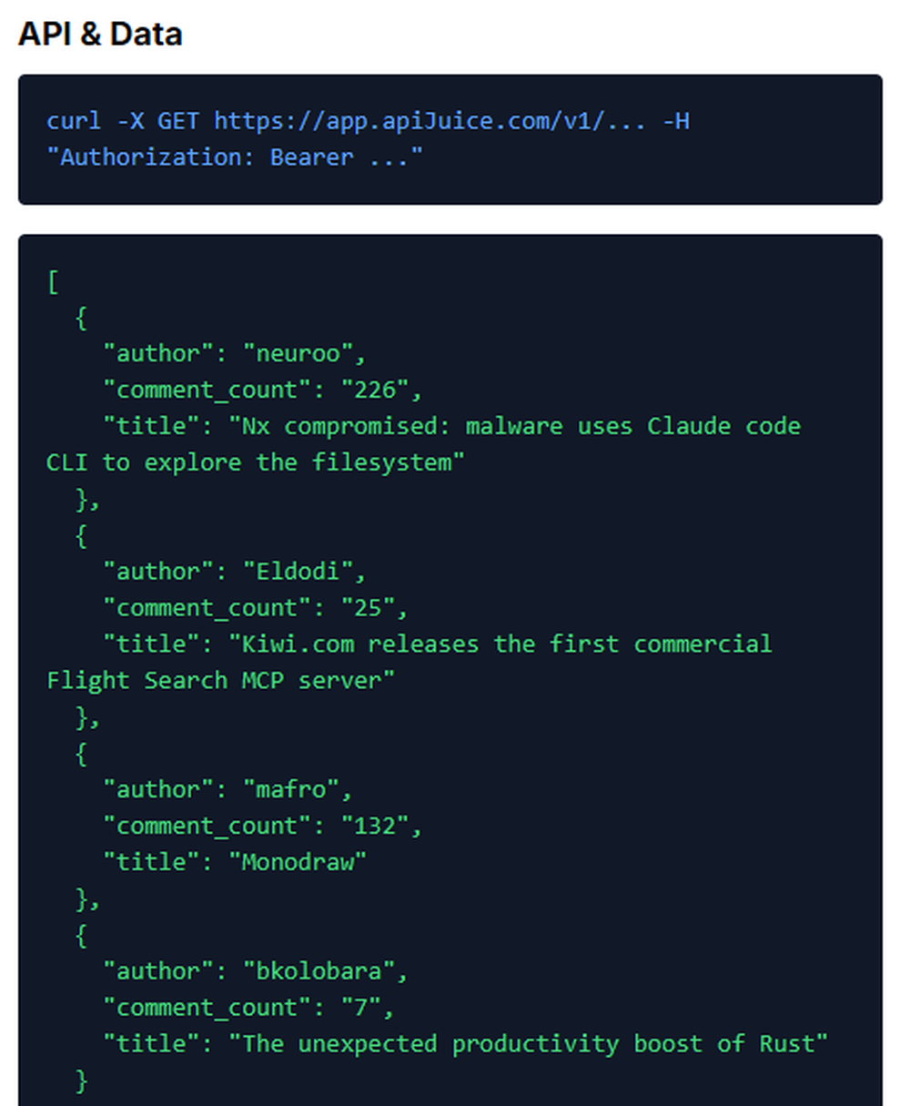 apiJuice Screenshot 1