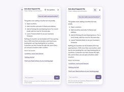 Ask: the built-in AI assistant answers how-to questions in the panel's 19 languages, with links to the help guides it used.