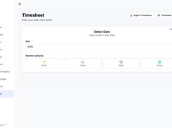 Daily site report — Capture daily work reports, dates and site conditions directly from the field.