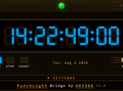 Studio Clock mode — NTP time, stopwatch and countdown, independent of Resolve