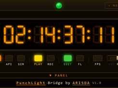 DaVinci Timecode mode — LTC, API and SIM sources with live status lights