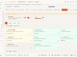 Admin panel - checklist 1