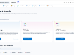 Artificio data extraction and conversation with documents