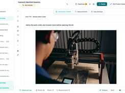 Instruction editor: build a step with photos, text and measurements