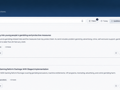 Atlas Monitors — regulatory updates and official sources in one feed. Account details anonymised.