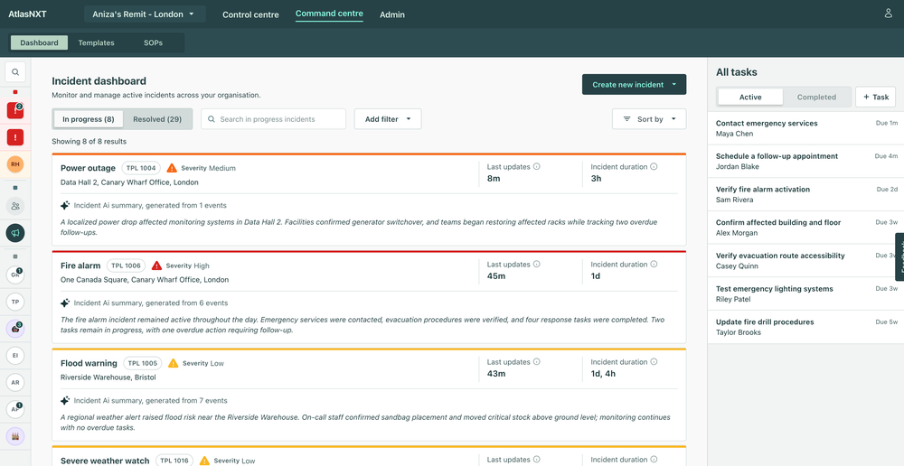 AtlasNXT Incident Management