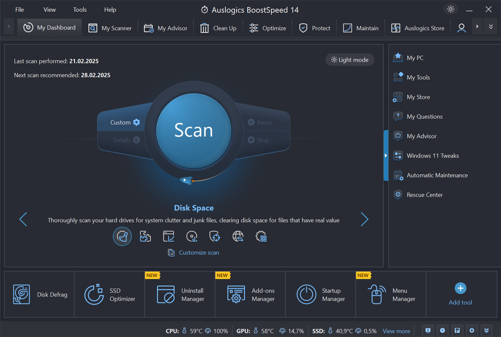 Auslogics BoostSpeed Screenshot 1