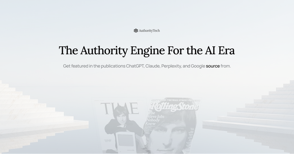 The Authority Engine for the AI era. We get your brand featured in the trusted media that AI models source from fast, at scale, and 100% results-based.
