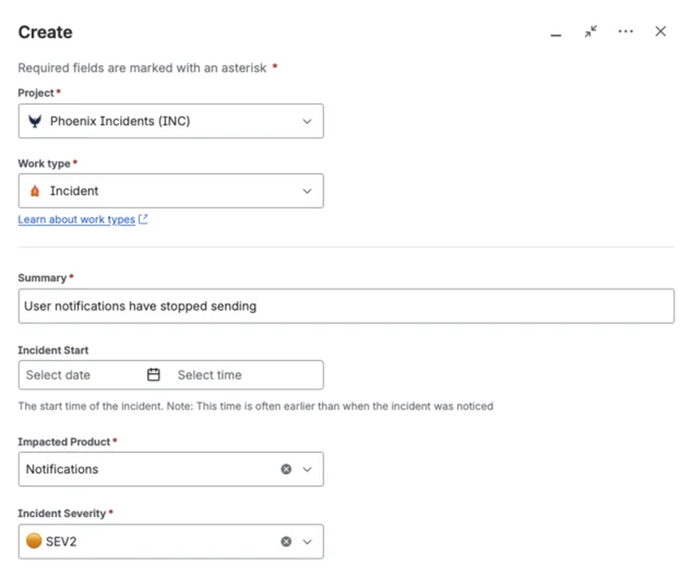 Native Jira Incident Creation