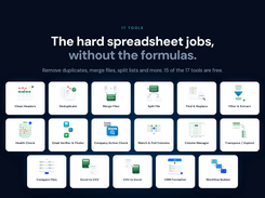 The toolkit: 17 tools for one-off spreadsheet jobs, 15 of them free.
