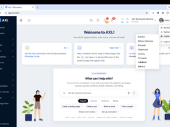 AXL dashboard with the built-in AI Assistant