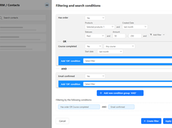 Advanced CRM segmentation using purchases, course activity, and customer data