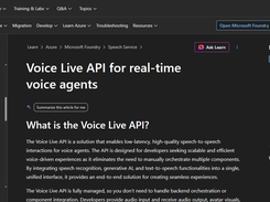 Azure Voice Live API Screenshot 1