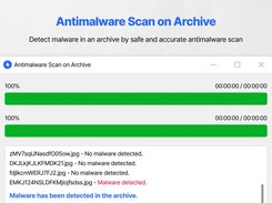 Antimalware Scan on Archive Detect malware in an archive by safe and accurate antimalware scan