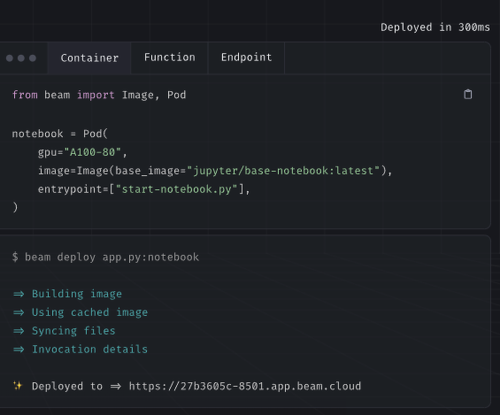 Beam Cloud Screenshot 1