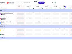 Timesheet view in Beebole