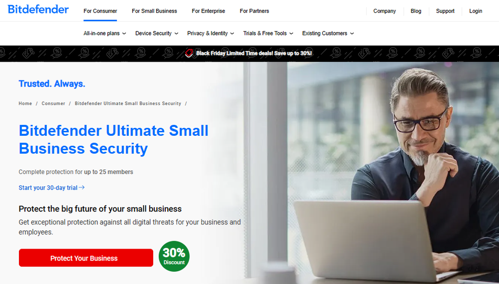 Bitdefender Ultimate Small Business Security Screenshot 1