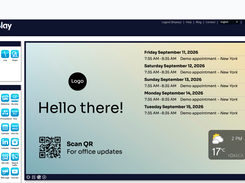 Bizplay's drag-and-drop Page Designer. Design branded content for any screen by adding text, images, video, shapes, and apps including weather, calendar, social media feeds, QR codes, news, and more. Easily create content. No design skills needed.