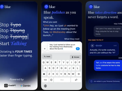 Blue Smart Dictation Keyboard Screenshot 1