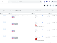 BlueLogis FX freight forwarding screen 3