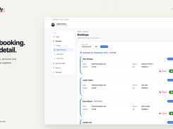 Keep client details, services and appointment status organised.